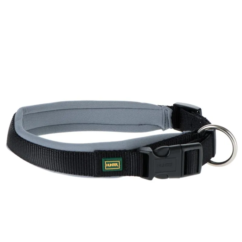 Hunter Neopren hundehalsbånd grå og sort 45 cm - 40-45 cm indstilling